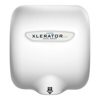 Excel XL-W-ECO-H 208/277 XLERATOReco® White Epoxy Cover Energy-Efficient No-Heat Hand Dryer with HEPA Filter - 208/277V, 500W