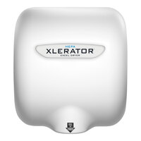 Excel XL-BW-H 208/277 XLERATOR® White Thermoset Resin Cover High-Speed Hand Dryer with HEPA Filter - 208/277V, 1,500W