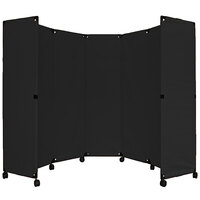 Versare 1709002 Black MP10 Economical Folding Portable Partition - 10' x 6' 10"