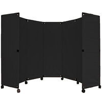 Versare 1708002 Black MP10 Economical Folding Portable Partition - 10' x 6'