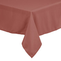 Intedge 64" x 120" Rectangular Mauve 100% Polyester Hemmed Cloth Table Cover