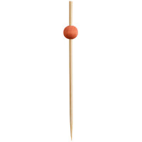 Front of the House Orange Bamboo Ball Pick 4 1/2" - 100/Pack