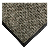 M+A Matting WaterHog Classic 4' x 10' Medium Gray Mat with Classic Rubber Border and Universal Cleated Backing