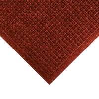 M+A Matting WaterHog 3' x 5' Red Mat with Fashion Fabric Border and Universal Cleated Backing