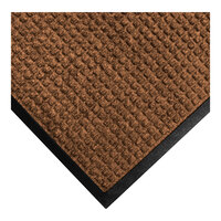 M+A Matting WaterHog Classic 4' x 6' Dark Brown Mat with Classic Rubber Border and Universal Cleated Backing