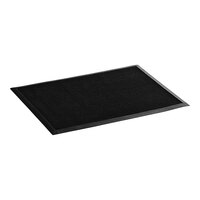 Lavex 2' x 2' 8" Heavy-Duty Black Rubber Finger-Scraper Top Anti-Fatigue Mat - 1/2" Thick