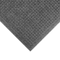M+A Matting WaterHog 3' x 8' Medium Gray Mat with Fashion Fabric Border and Smooth Backing
