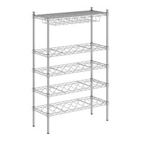 Regency 14" x 36" NSF 4-Shelf 32-Bottle Wire Wine Rack with 54" Posts