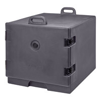 Cambro Camcarrier® Charcoal Gray Front Loading Insulated Tray / Sheet Pan Carrier for Full Size Pans - 22 1/2" x 29 1/4" x 21 1/2"