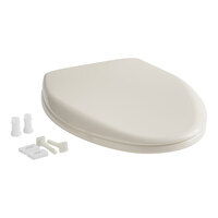 Bemis Affinity 1200E4B 006 Bone Elongated Plastic Toilet Seat with Stay·Tite® Fastening System and Whisper·Close® Lid