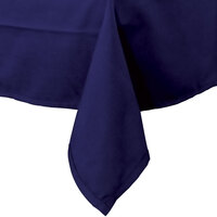 Intedge 45" x 110" Rectangular Navy Hemmed 65/35 Poly/Cotton Blend Cloth Table Cover