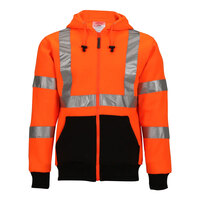 Tingley Job Sight Type R Class 3 Hi-Vis Orange Zip-Up Sweatshirt S78129.LG - Large