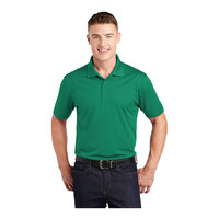 Sport-Tek ST650 Unisex Customizable Kelly Green Short Sleeve Moisture-Wicking Micro Pique Polo Shirt - Polyester - S