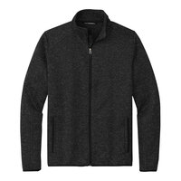 Port Authority F232 Unisex Customizable Black Heather Fleece Sweater Jacket - XS
