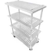 IMC/Teddy UP-4824-4L UP 24" x 48" Stainless Steel 4-Shelf Louvered Mobile Pot / Pan / Utility Shelving Kit with 61" Posts