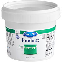 Satin Ice 5 lb. Green Vanilla Rolled Fondant Icing - 8/Case