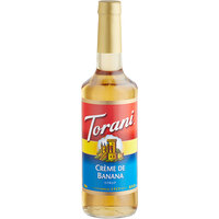 Torani Creme de Banana Flavoring / Fruit Syrup 750 mL Glass Bottle - 12/Case