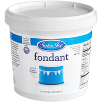 Satin Ice 2 lb. Blue Vanilla Rolled Fondant Icing - 10/Case