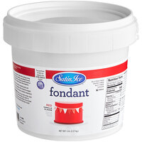 Satin Ice 5 lb. Red Vanilla Rolled Fondant Icing - 8/Case