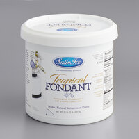 Satin Ice Tropical White Rolled Fondant 2 lb. - 10/Case