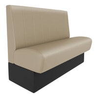 QA Group Cascade 60 inch Long Fawn Channel Single Back Booth - 42 inch High