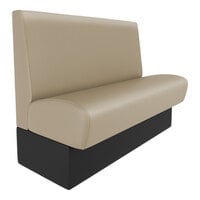 QA Group Cascade 60 inch Long Fawn Plain Single Back Booth - 42 inch High