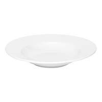 Ariane Prime 9" Warm White Round Wide Rim Deep Porcelain Plate - 12/Case