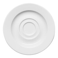 Ariane Prime 5 1/8" Warm White Round Wide Rim Porcelain Espresso Cup Saucer - 12/Case
