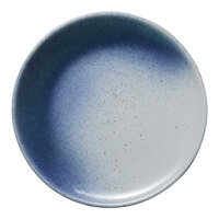 Ariane Lir 6" Blue and White Ombre Slanted Porcelain Flat Coupe Plate - 12/Case