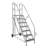 Cotterman 24" x 24" x 70" 7-Step Gray Powder-Coated Steel Trailer Access Platform 7TAP2424RA3E24B11C1P6 - 800 lb. Capacity