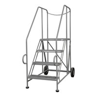 Cotterman 24" x 24" x 40" 4-Step Gray Powder-Coated Steel Trailer Access Platform 4TAP2424RA3E24B11C1P6 - 800 lb. Capacity
