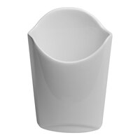 Ariane Slow Fast 4 3/8" x 2 9/16" x 6 5/16" Ivory Rectangular Porcelain French Fry Holder - 6/Case
