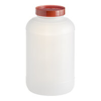 Choice 1 Gallon Backup Container with Brown Cap - 6/Case