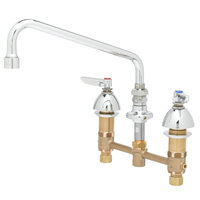 T&S B-2853-RSW-061X EasyInstall Deck Mount Concealed Lavatory Faucet with 8" Centers, 10" Swing Nozzle, Eterna Cartridges, and Lever Handles
