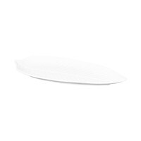 Elite Global Solutions Tropicana Design Display White 14" Leaf Melamine Platter