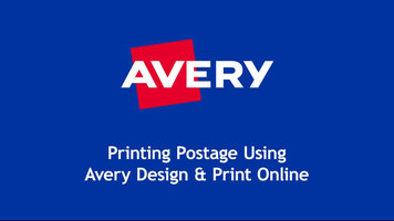 Avery®: Design & Print Online Avery®: Design & Print Online