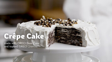 Crepe Cake made with Oreo Cookies Crepe Cake made with Oreo Cookies