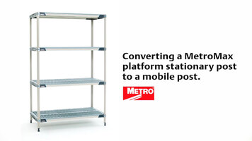 Metromax Shelving Units: Converting Platform Posts to Mobile Posts Metromax Shelving Units: Converting Platform Posts to Mobile Posts