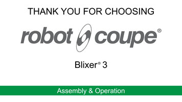 Robot-Coupe Blixer 3 Food Processor Assembly & Operation Robot-Coupe Blixer 3 Food Processor Assembly & Operation