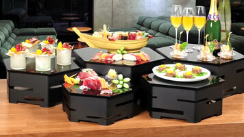 Rosseto Skycap Hexagon Buffet Display Stands Rosseto Skycap Hexagon Buffet Display Stands