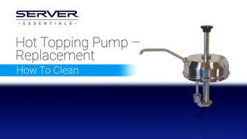 Server Hot Topping Pump - How to Clean Server Hot Topping Pump - How to Clean