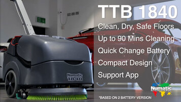 TGB 516 / TTB 1840 Battery Compact Scrubber Overview TGB 516 / TTB 1840 Battery Compact Scrubber Overview
