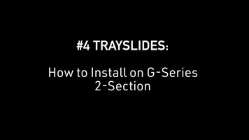 Traulsen: How to Install #4 Trayslides on G Series 2-Section Traulsen: How to Install #4 Trayslides on G Series 2-Section
