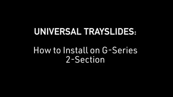 Traulsen: How to Install Universal Trayslides on G Series 2-Section Traulsen: How to Install Universal Trayslides on G Series 2-Section