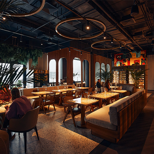 quality furniture in restaurant