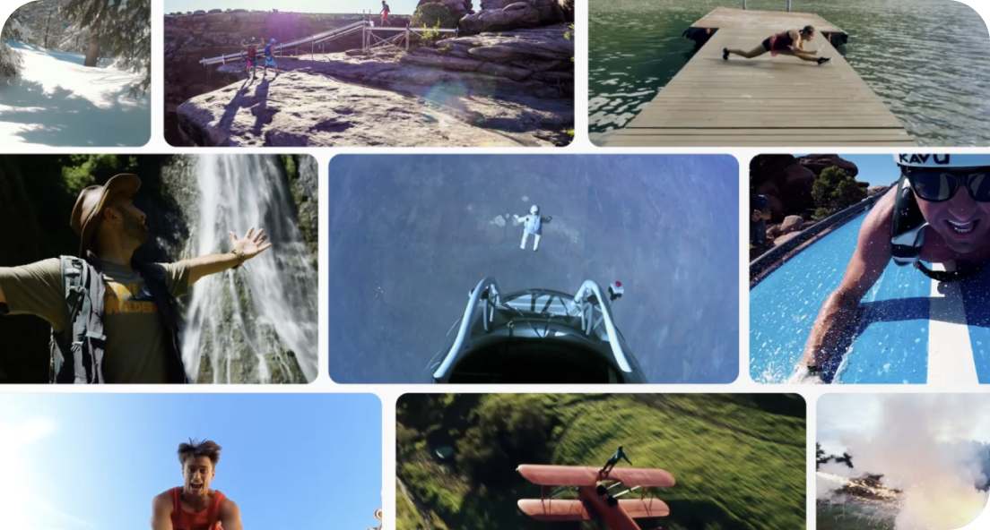 still captures of various extreme sports