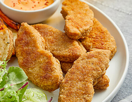 Rebellyous Vegan Plant-Based K-12 Eligible Chicken Tenders 5 lb.