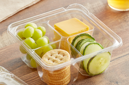 Dart TamperGuard 4-Compartment Tamper-Resistant, Tamper-Evident Container - 300/Case