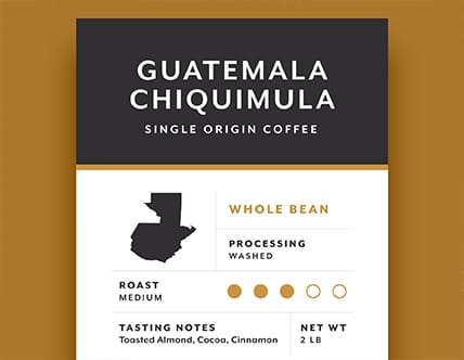 Arrosto Guatemala Chiquimula Single Origin Whole Bean Coffee 2 lb. - 5/Case