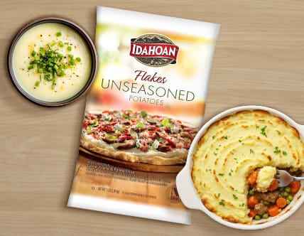 Idahoan Flakes Unseasoned Potatoes 40 lb. Bag